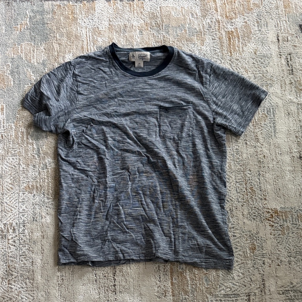 Original Penguin Heathered Gray Crew Neck T-Shirt